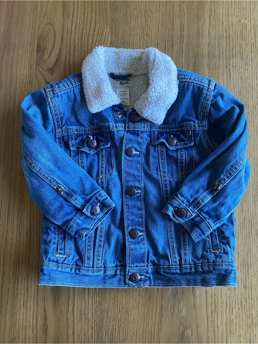 Oshkosh B’gosh Kids Blue Denim Jacket with Sherpa Collar